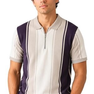 SANE ORIGINALS Textured Polo T-Shirt for Men in Vertical Stripes || Old Money Polos for Men